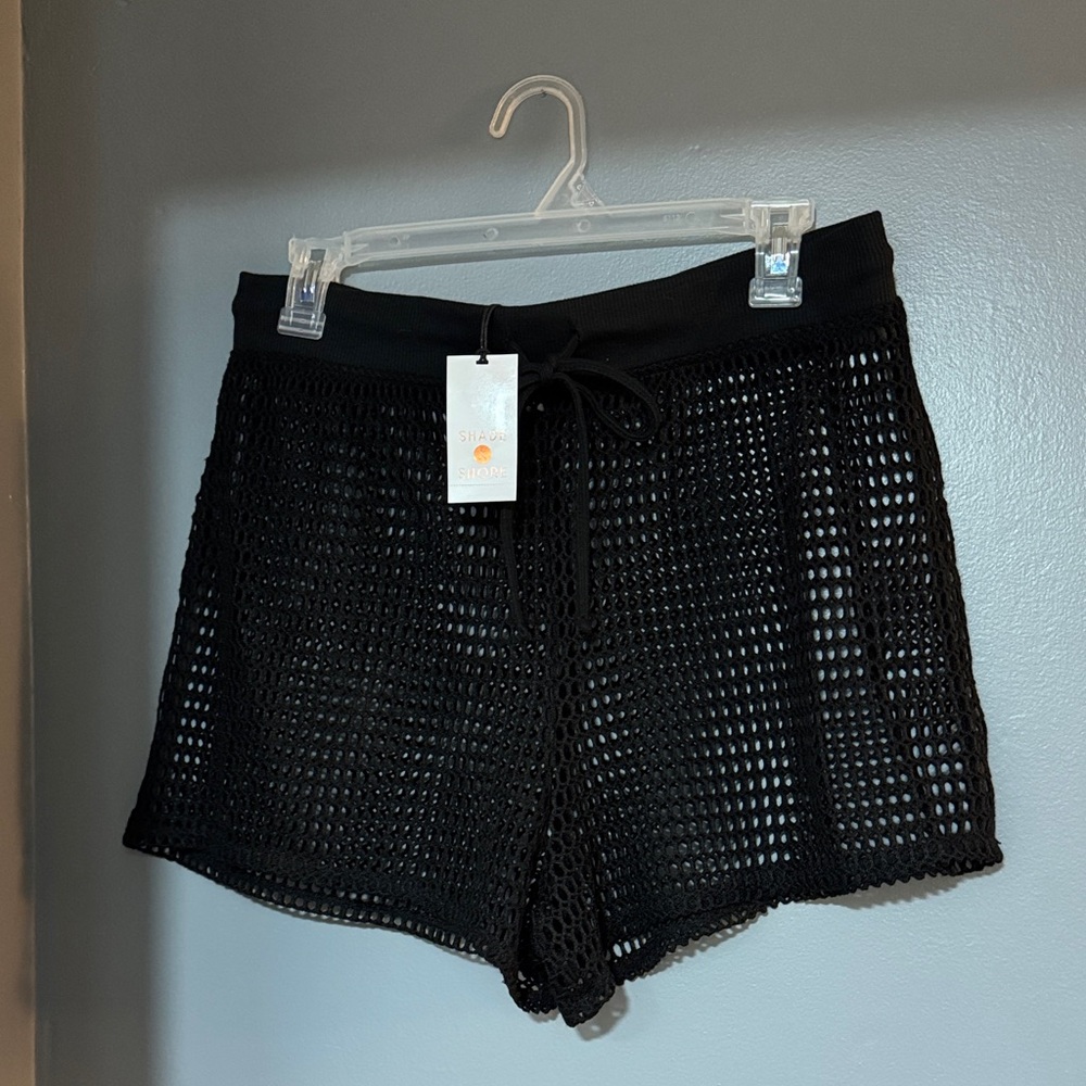 Shade & Shore Black Mesh Athletic Shorts